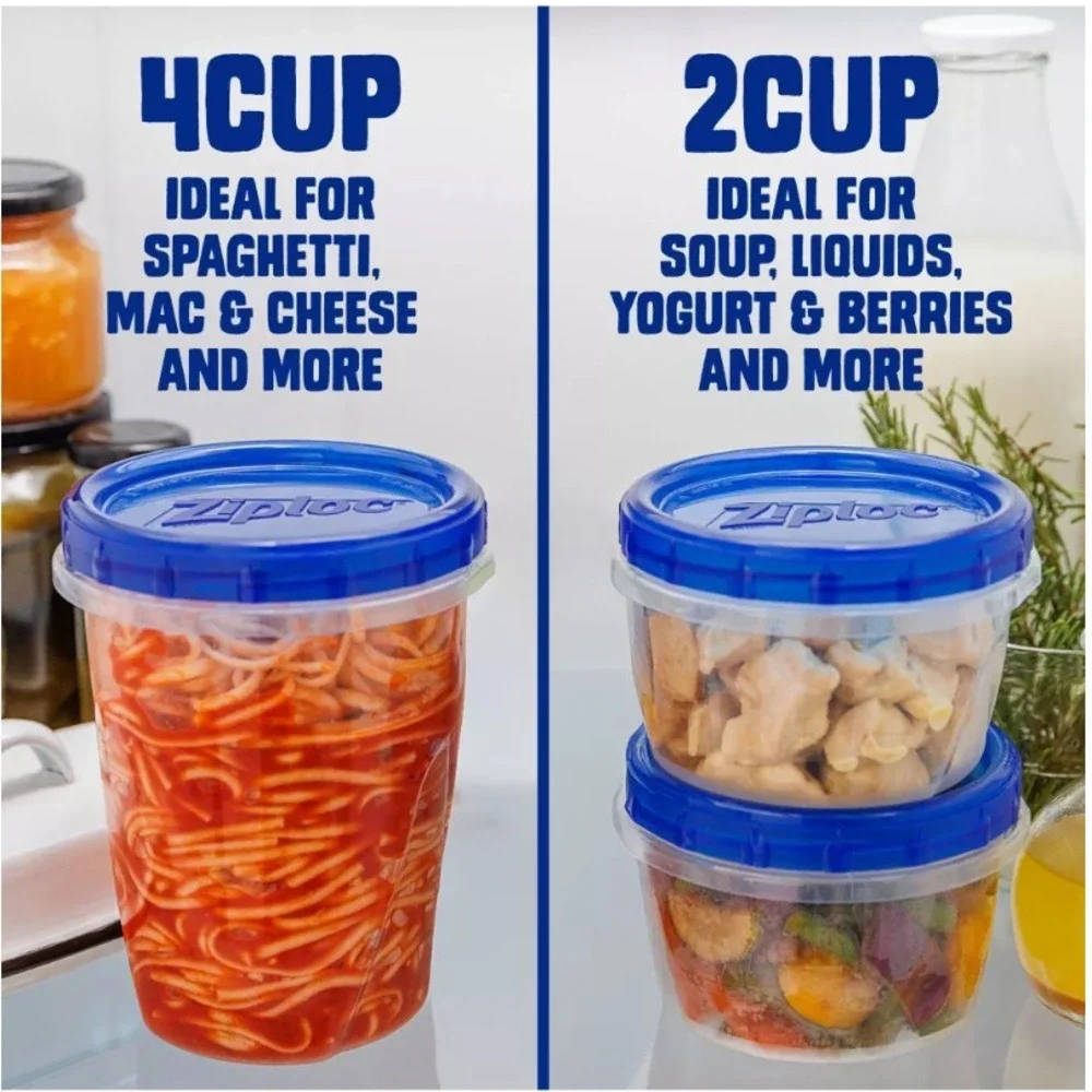Ziploc Twist N Loc 8 piece Set Small Medium Containers w/Lids